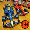 🏎️ דגם מרוצים פורמולה אדום-כחול להרכבה – בלוקים טכניים לילדים ולמבוגרים Technical MOC Red Blue Racing Car Model Building Block Assemble Bricks Toys  | EliXpress.shop