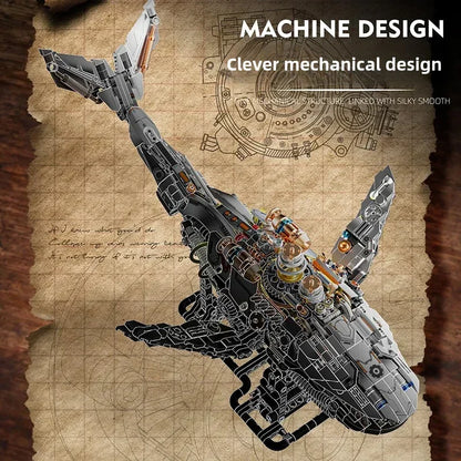 🐋 דגם לוויתן מכני להרכבה - עולמות הים מתעוררים לחיים!