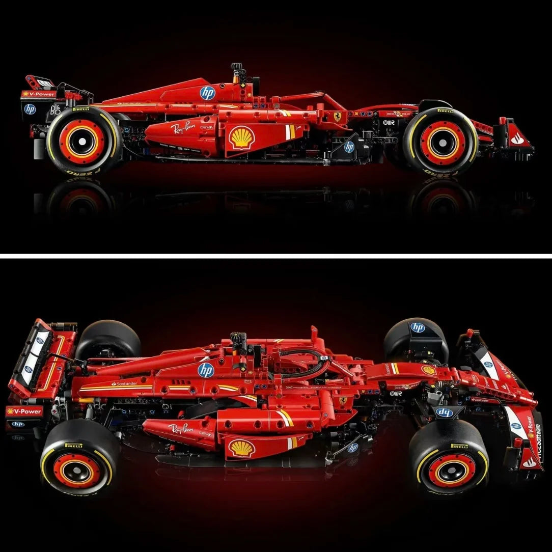 🏎️ דגם מרוצים פורמולה אדום-כחול להרכבה – בלוקים טכניים לילדים ולמבוגרים Technical MOC Red Blue Racing Car Model Building Block Assemble Bricks Toys  | EliXpress.shop