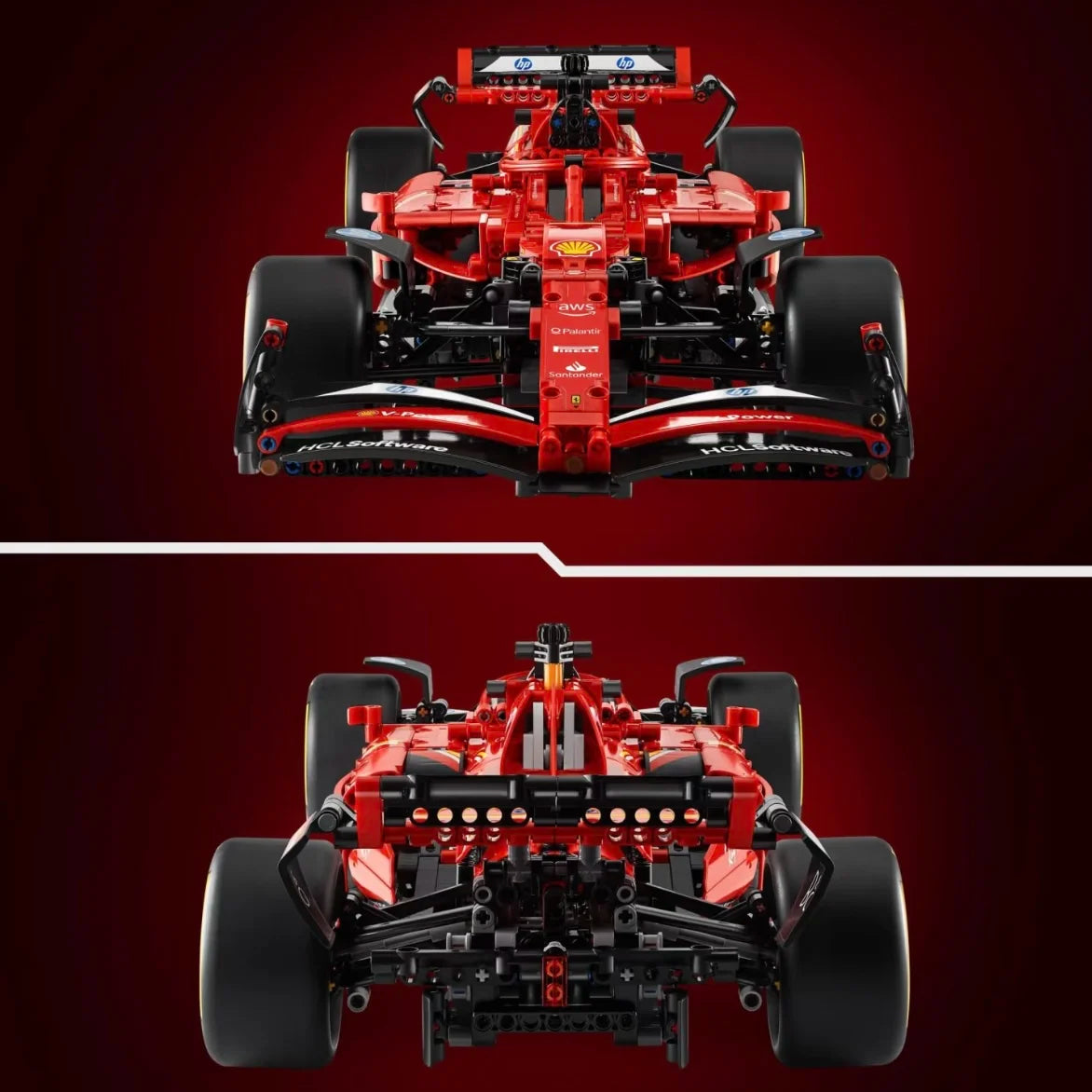 🏎️ דגם מרוצים פורמולה אדום-כחול להרכבה – בלוקים טכניים לילדים ולמבוגרים Technical MOC Red Blue Racing Car Model Building Block Assemble Bricks Toys  | EliXpress.shop