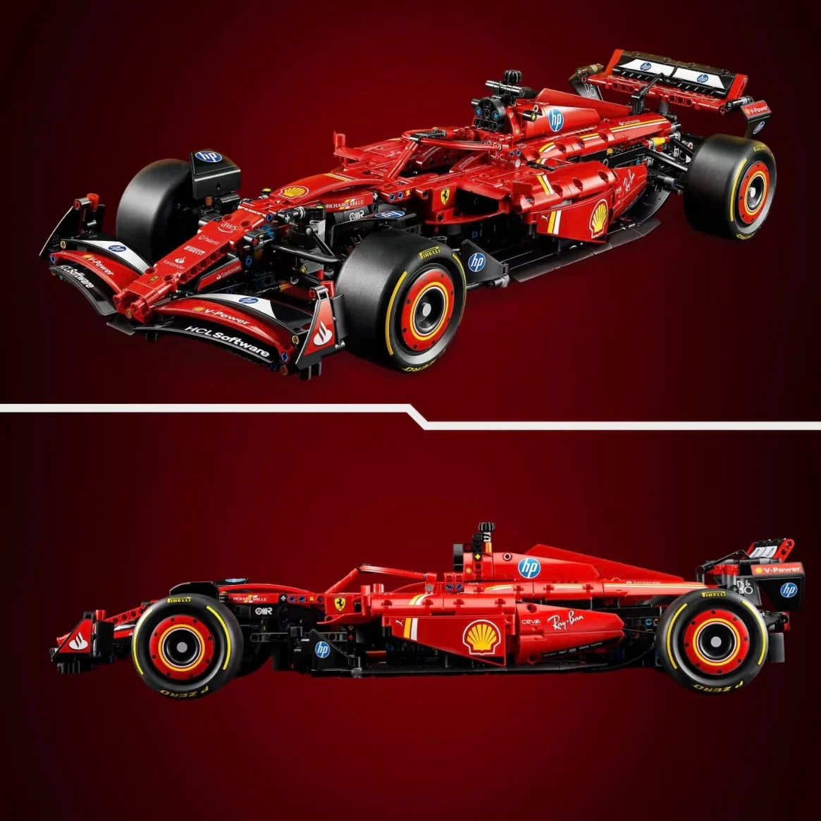 🏎️ דגם מרוצים פורמולה אדום-כחול להרכבה – בלוקים טכניים לילדים ולמבוגרים Technical MOC Red Blue Racing Car Model Building Block Assemble Bricks Toys  | EliXpress.shop