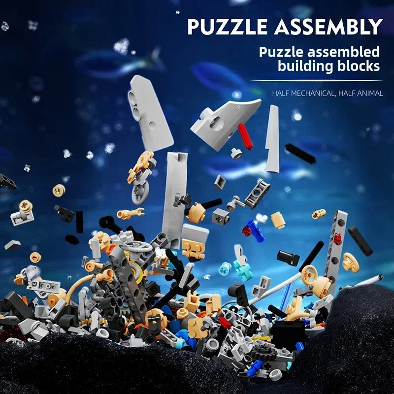 🐋 דגם לוויתן מכני להרכבה - עולמות הים מתעוררים לחיים!